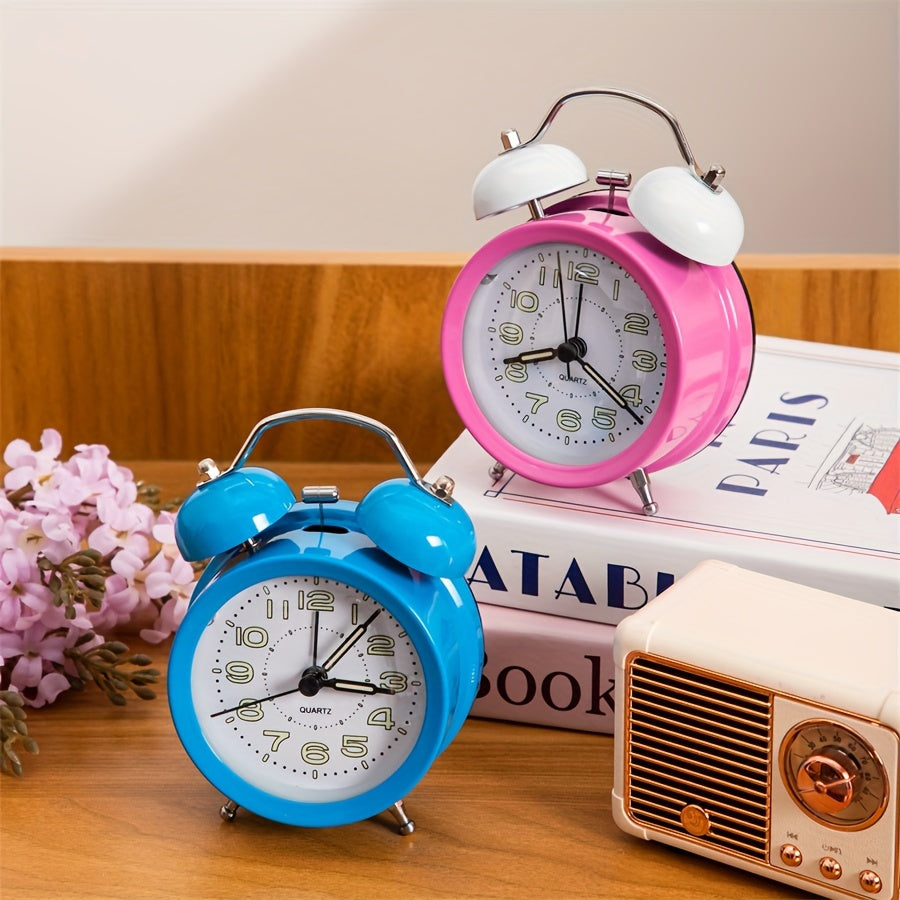 ChimeVintage Alarme - Réveil Classique avec Lampe de Nuit LED
