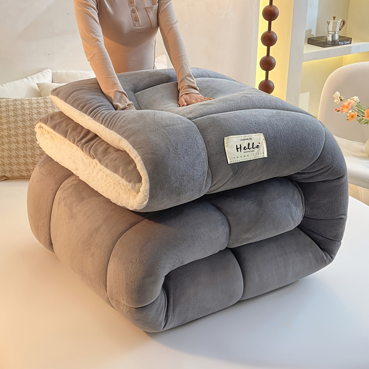 Couette en sherpa polaire cabine stylée – Confort et chaleur ultimes