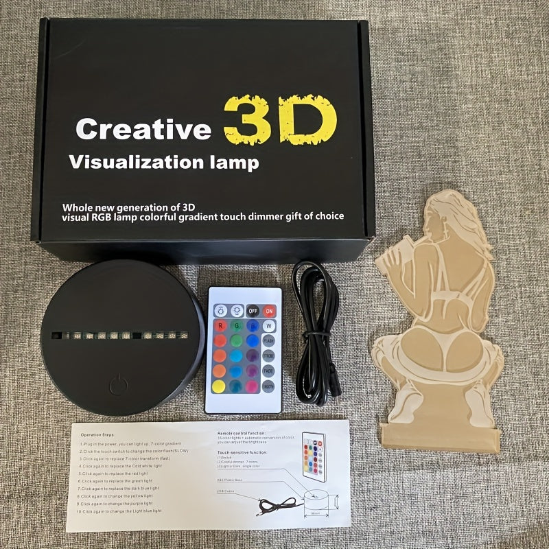 DecoLamp - Lampe de table 3D élégante avec options de couleur