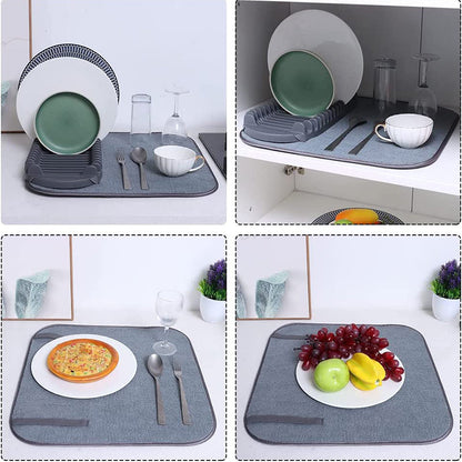 Tapis de séchage pour vaisselle en microfibre absorbante