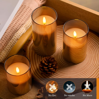 FlameFree Ensemble de Bougies LED – Éclairage Ambiant Élégant pour Intérieur et Extérieur