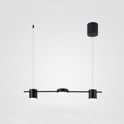 LumiModern – Suspension en aluminium noir/or à 3 ou 5 lumières