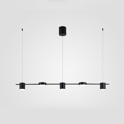 LumiModern – Suspension en aluminium noir/or à 3 ou 5 lumières