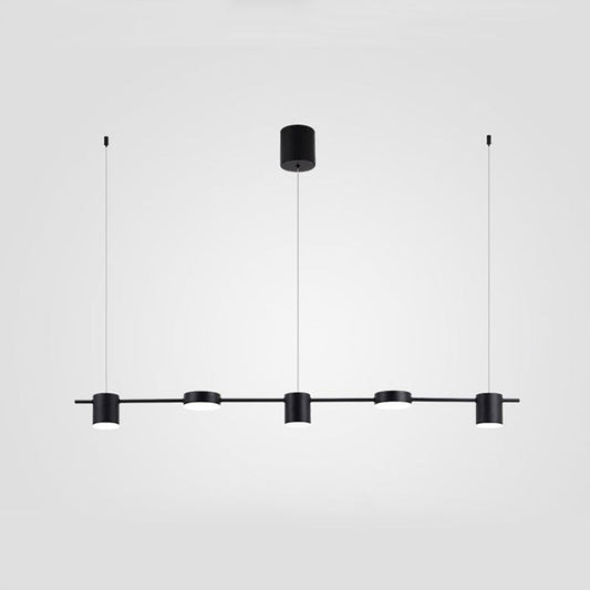 LumiModern – Suspension en aluminium noir/or à 3 ou 5 lumières
