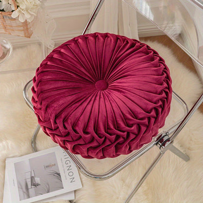 Floroux - Housse de coussin rond en velours pour canapé, tatami, salon et décoration de bureau