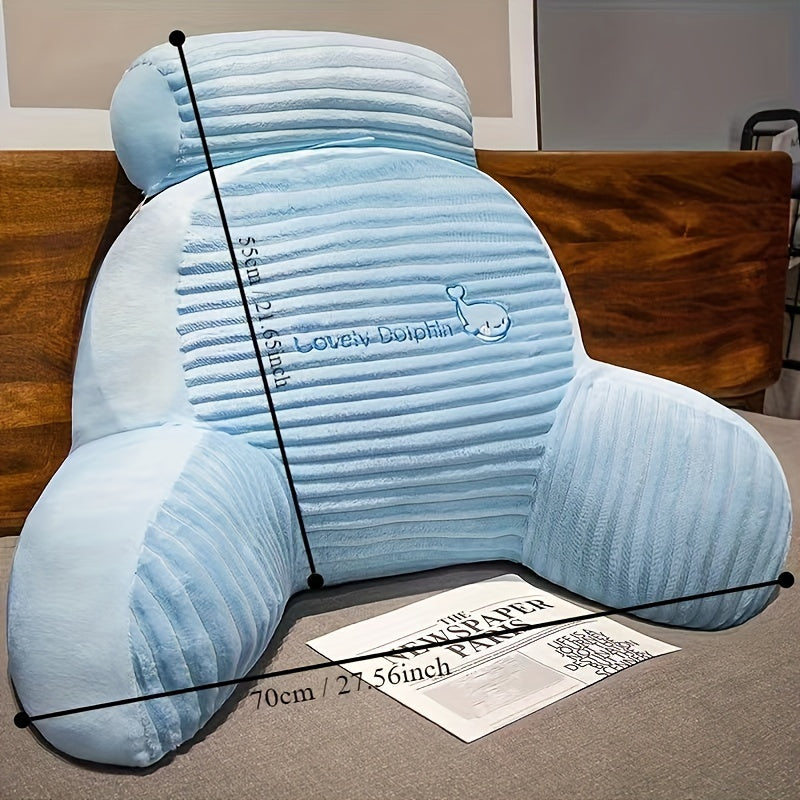 Coussin de bord de lit en peluche avec soutien lombaire - Soutien lombaire doux pour lit et canapé, quatre saisons