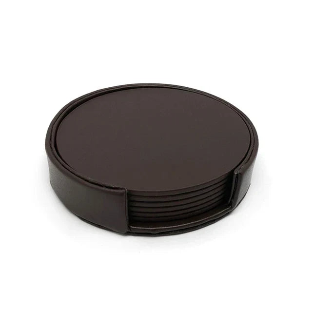 Floroux - Set de sous-verres en cuir