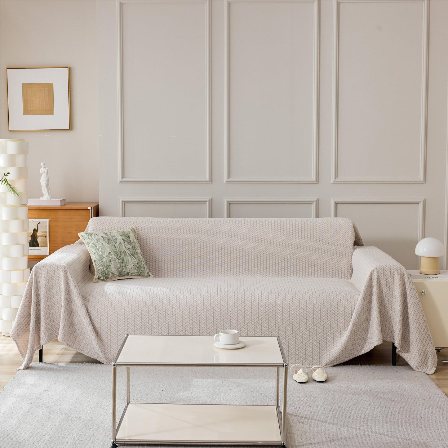 Couverture de canapé en douce avec motif de blé