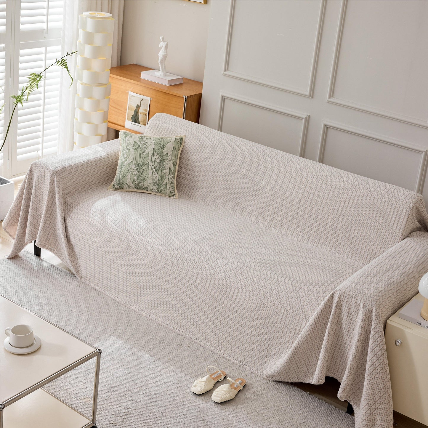 Couverture de canapé en douce avec motif de blé