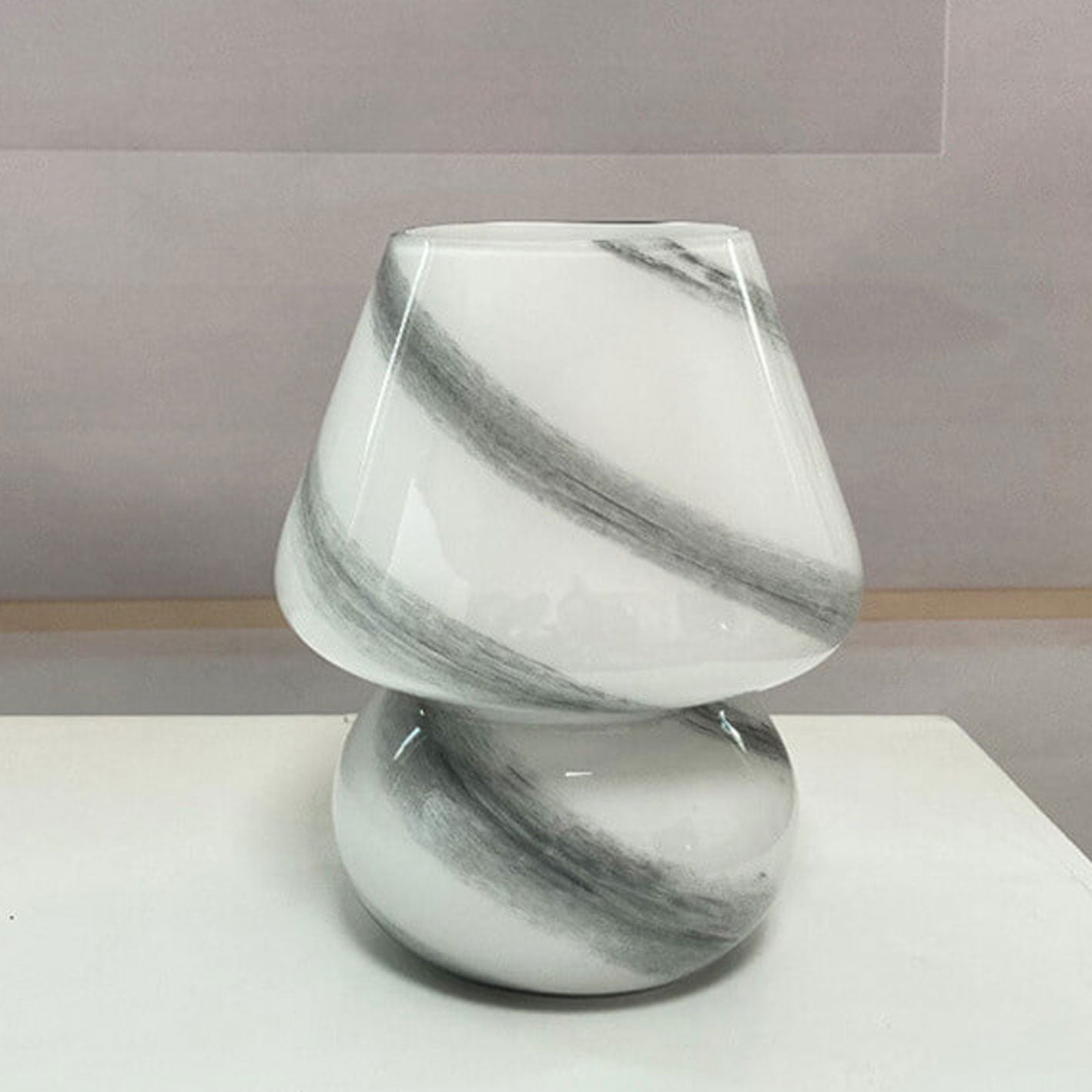 Lampe à champignon en verre design planétaire fait à la main 1 lumière