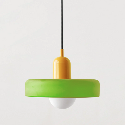 Suspension Floroux in colored glass | Elegant hanging lamp in Bauhaus style | Designer lamp for the living room and dining room
