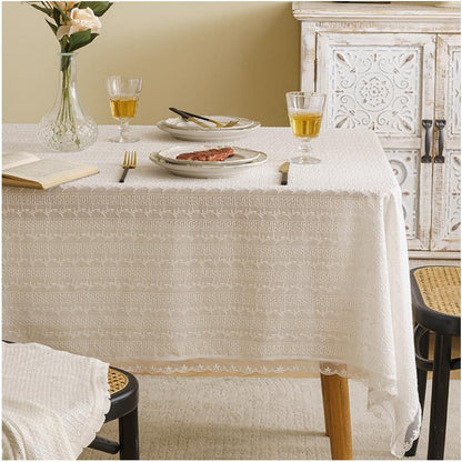 Nappe en coton-lin brodée