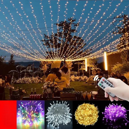 FestiveGlow Éclairage Extérieur - Éclairage LED Magique pour Fêtes