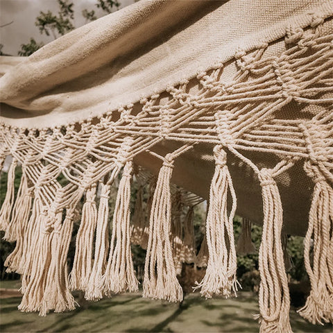 Floroux Hamac en Macramé | Style Boho | Fait main | Parfait pour le jardin et la terrasse