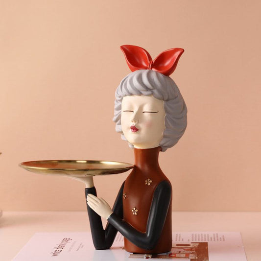 Plateau Floroux Fille Figurine Porte-clés