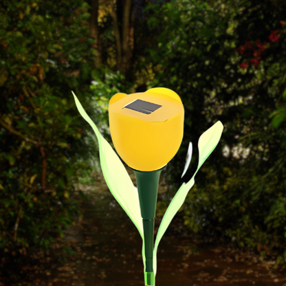 Floroux | Lampe Tulipe Solaire Élégante pour le Jardin