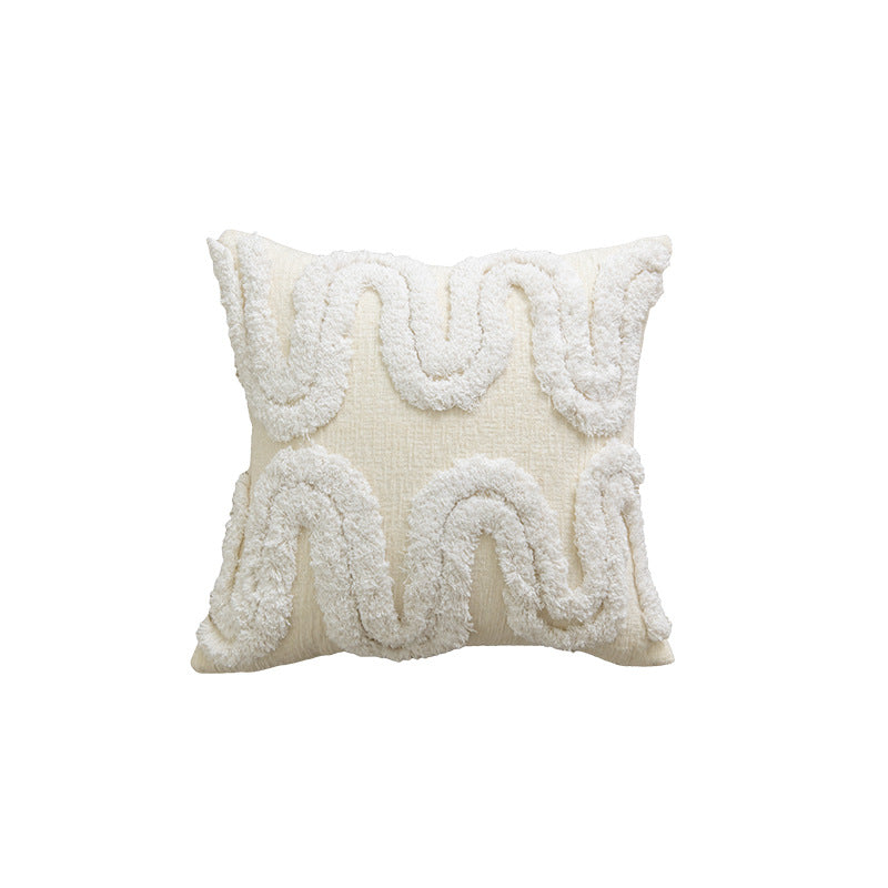 Coussin de lit crémeux romantique