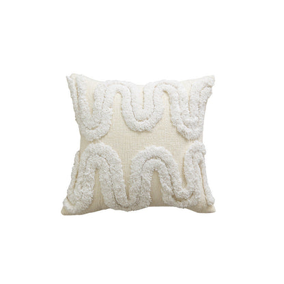 Coussin de lit crémeux romantique