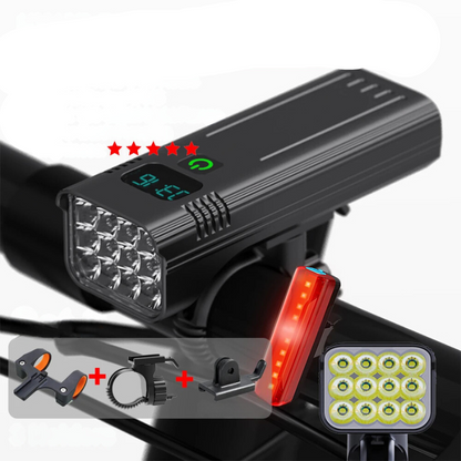 Floroux Luminaire LED for Bicycle | Rechargeable Bicycle Light | Safe and Waterproof for Day and Night