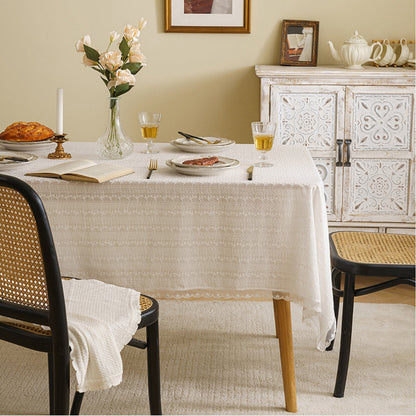 Nappe en coton-lin brodée