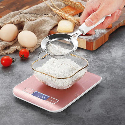 Floroux digital kitchen scale with LED display | Portable | Accurate measurements | For baking, cooking, and dieting