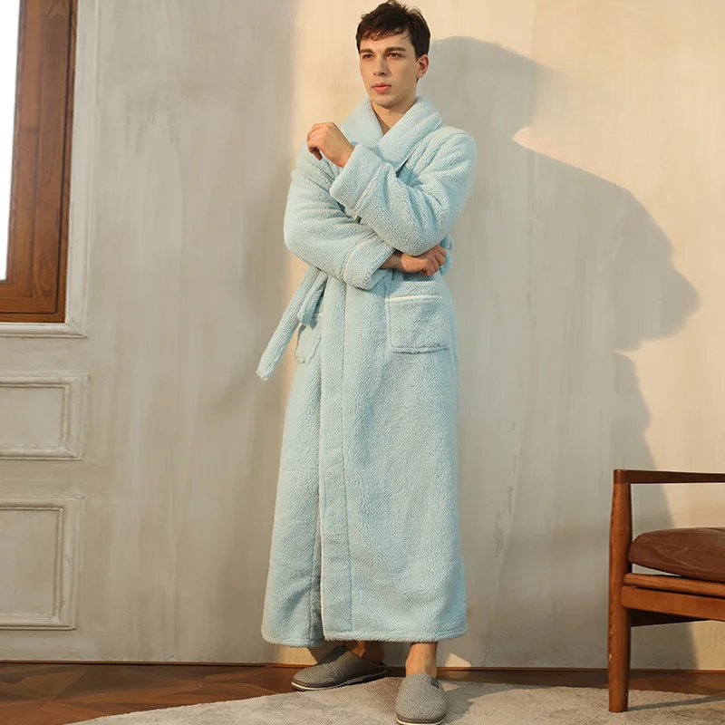 Floroux winter bathrobe | Soft flannel gown | Comfortable coat for women and men