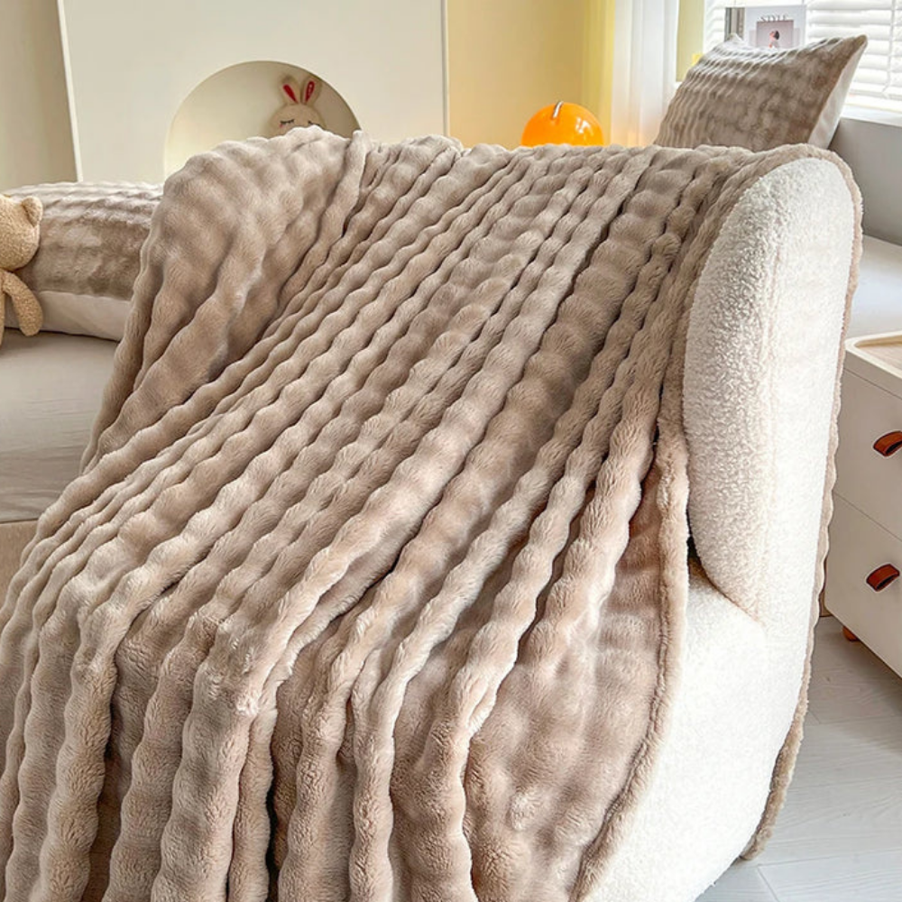 Floroux - Buubbles Douce Douillette Légère Couverture en Flanelle