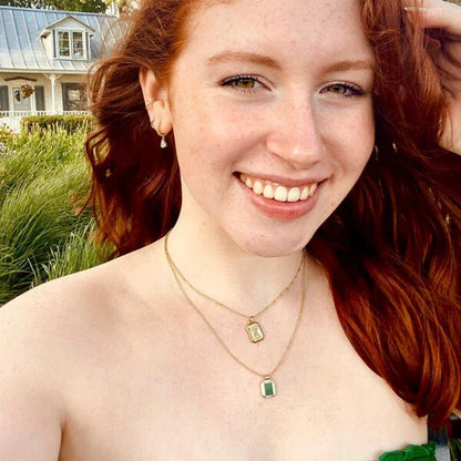 Boucles d'oreilles élégantes en vermeil 14K faite à la main avec des zirconia scintillants - Collection Valerie