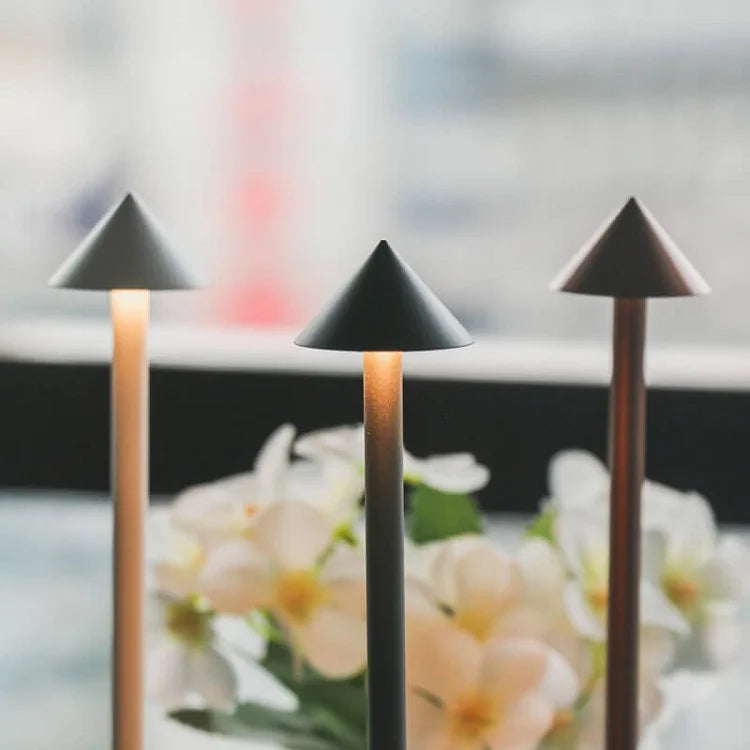 Floroux - Lampe de table sans fil slim et portable avec luminosité réglable