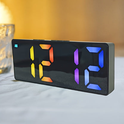 DigiTime Horloge - Réveil LED élégant avec affichage de la date