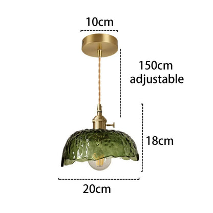 Suspension en verre de laiton Floroux