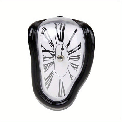 Horloge murale romaine courbée Floroux - Horloge fondante atmosphérique pour la décoration intérieure