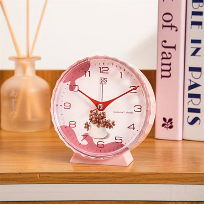 FloraTime Horloge - Élégant Réveil de Fleurs avec Alarme