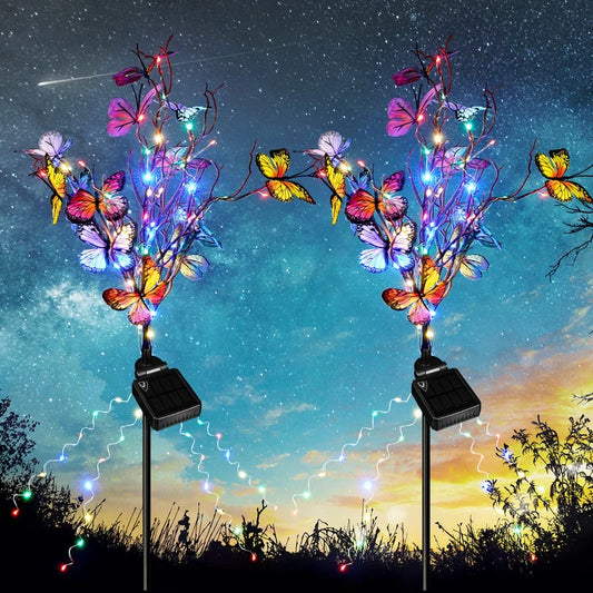 Floroux Packets Lumières de Papillon Solaires Extérieures