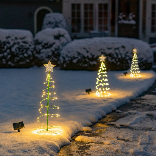 Floroux - Éclairage LED Solaire de Sapin de Noël pour Usage Extérieur