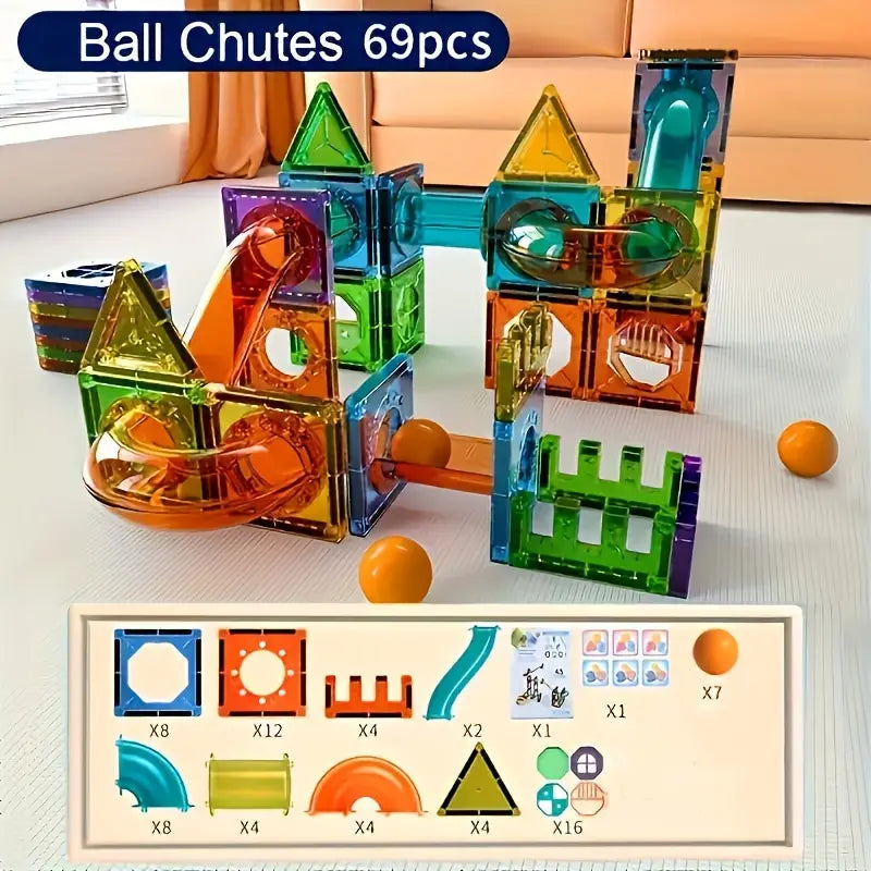 Ensemble de Blocs Magnétiques - Créez des Aventures Infinies avec 69 Pièces