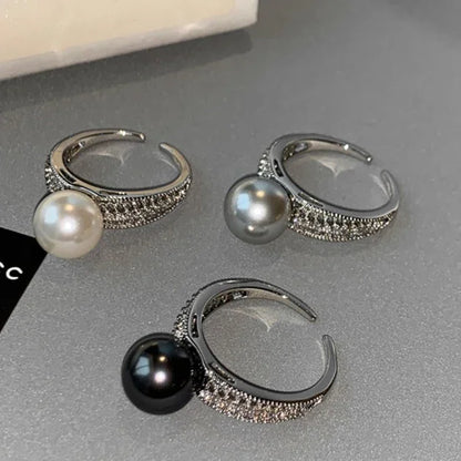 Bague Perle Plissée Vintage Élégante - Elara