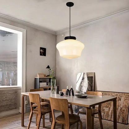 LumiNéo – Suspension Géométrique en Verre Givré Moderne