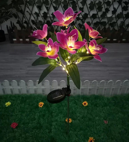 Floroux – Lampe extérieure à énergie solaire à 7 têtes
