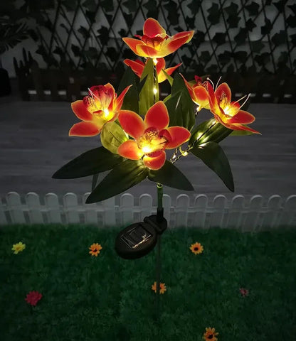Floroux – Lampe extérieure à énergie solaire à 7 têtes