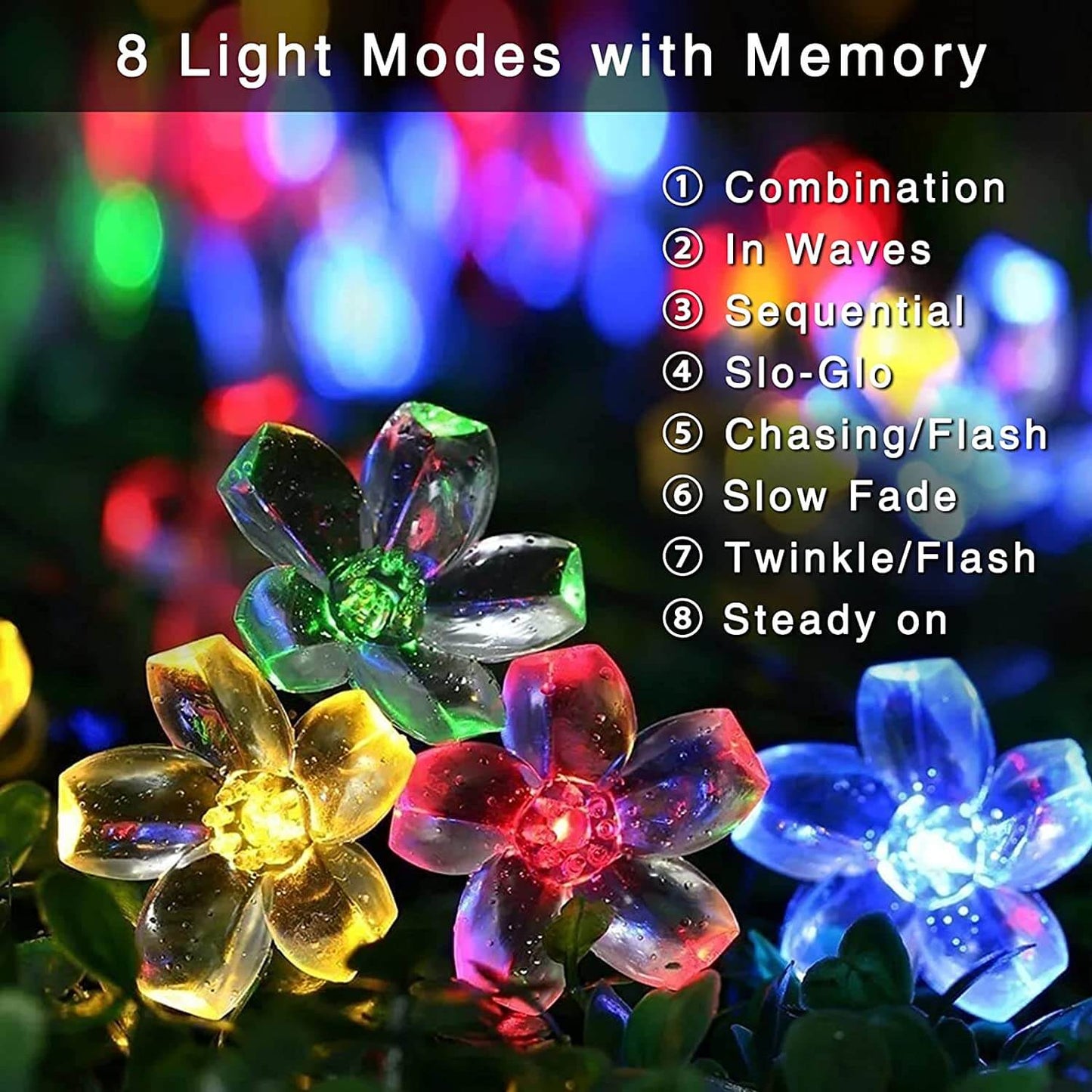 Floroux Solar Party Lights Sakura | LED Cherry Blossom | Waterproof | Outdoor Party Light