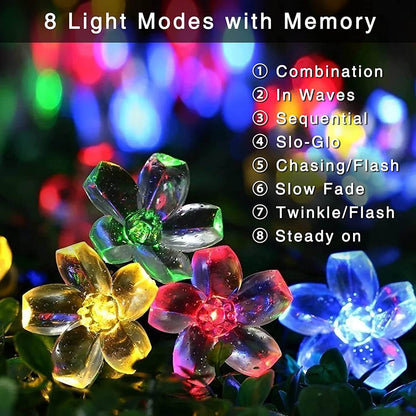 Floroux Solar Party Lights Sakura | LED Cherry Blossom | Waterproof | Outdoor Party Light