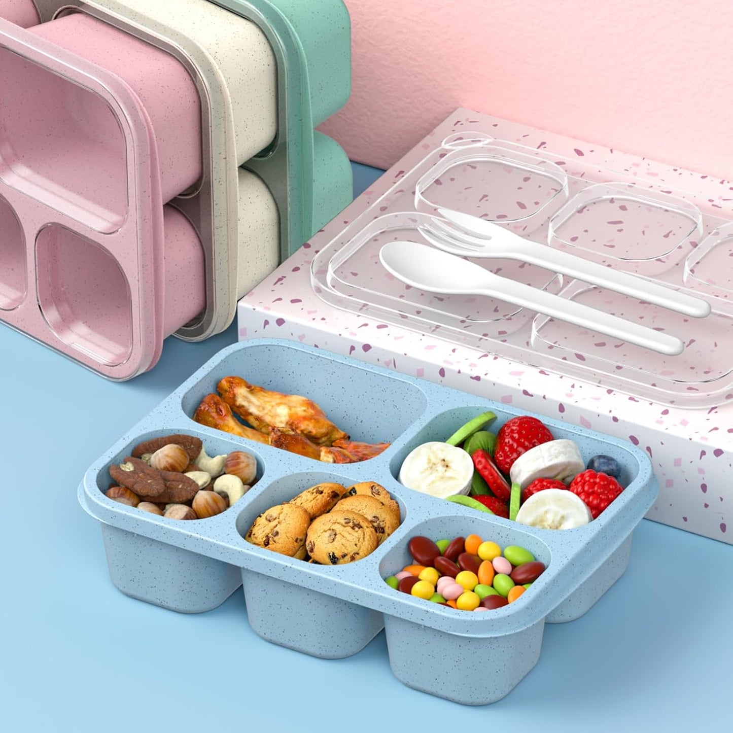 BentoBox - Ensemble de Conteneurs de Repas Élégants 4 pièces