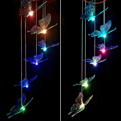 Floroux – Thème des papillons Lampes solaires de jardin