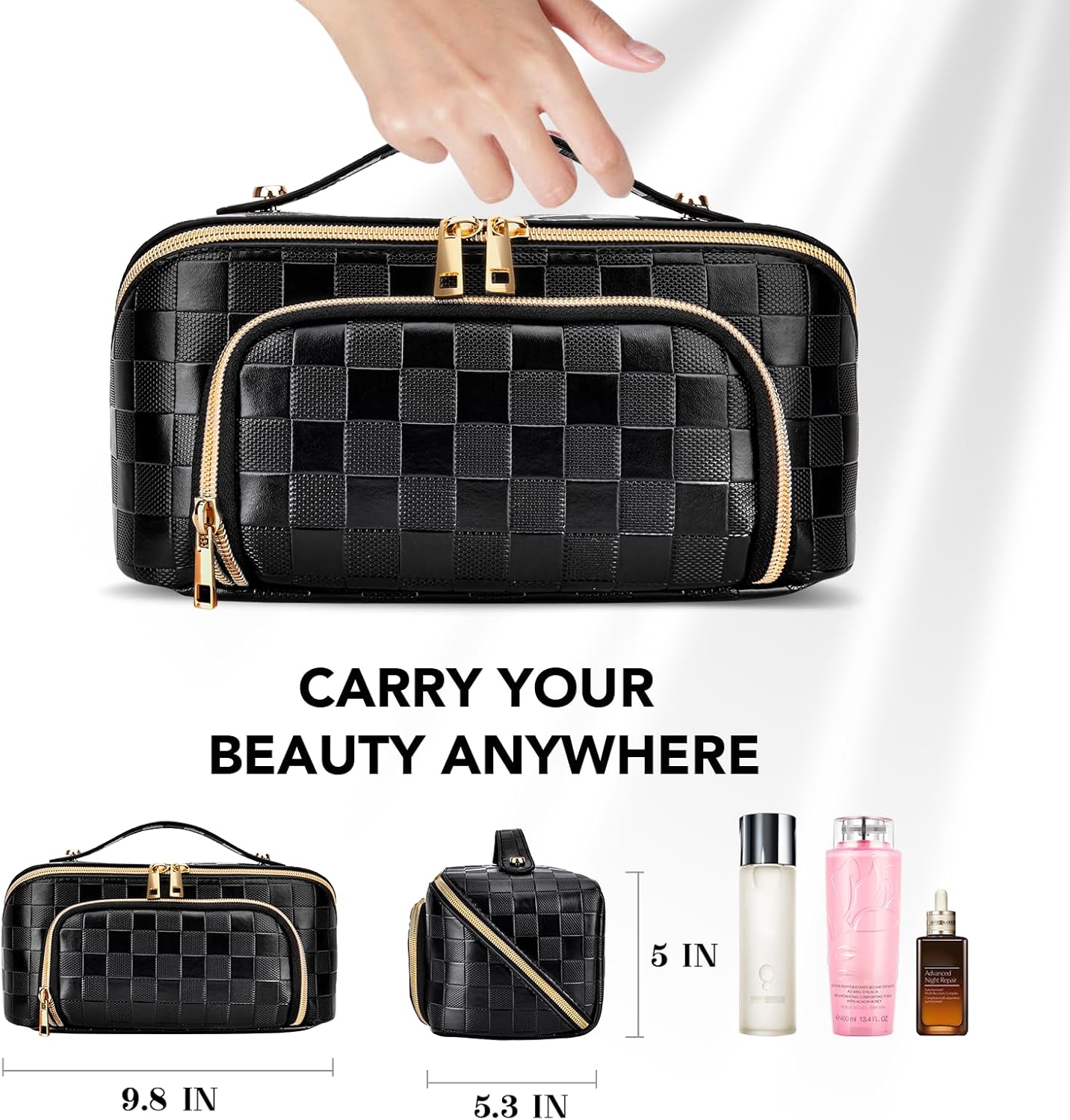 GlamBag - Trousse de maquillage imperméable avec grande capacité
