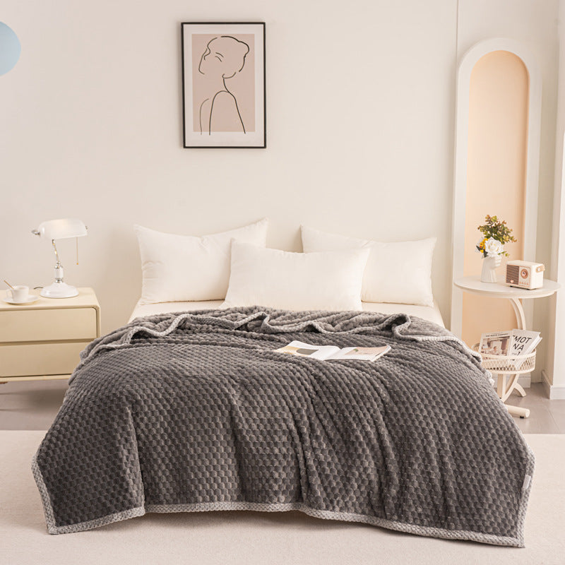 Floroux - Couverture multifonctionnelle en motif rayé 3D