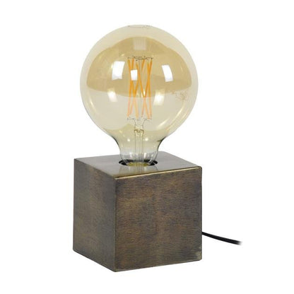 Floroux – Lampe de table industrielle élégante en métal bronze et noir