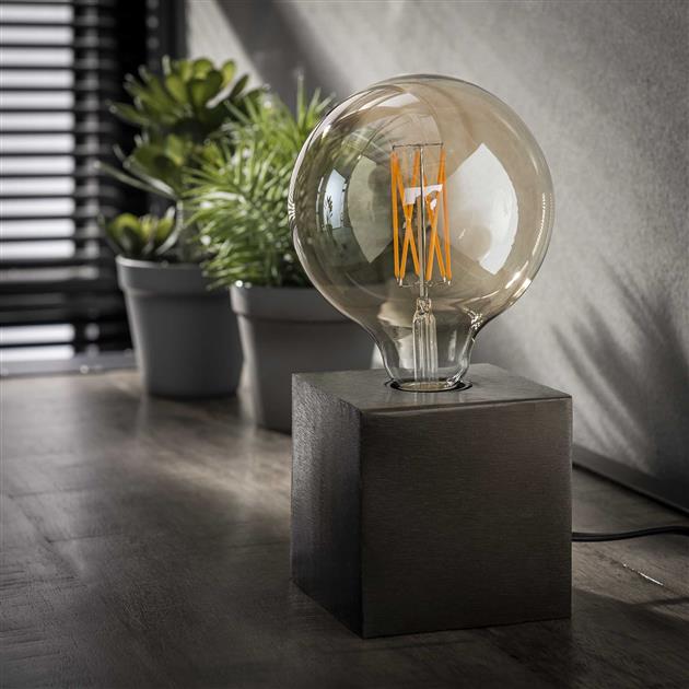 Floroux – Lampe de table industrielle élégante en métal bronze et noir