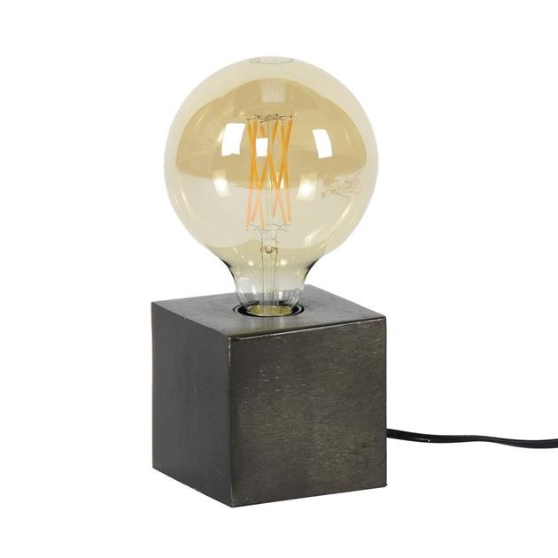 Floroux – Lampe de table industrielle élégante en métal bronze et noir