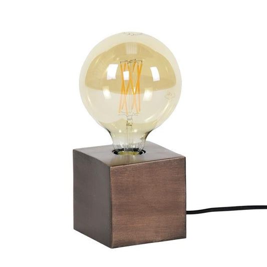 Floroux – Lampe de table industrielle élégante en métal bronze et noir